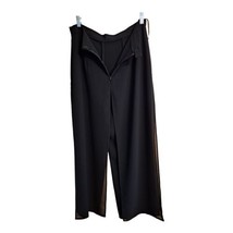 J.R. Nites By Caliendo Black Wide Leg Lightweight Dressy Cropped Pants 14P - £23.73 GBP