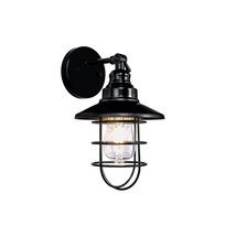 , 1 Light Indoor Industrial Wall Fixture, 10-1/4&quot; W X 7-3/8&quot; H X 5-1/8&quot; E, Matte - $109.99