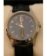 Nautical styled new men&#39;s Skiny blue dial water resistant quartz wristwr... - £35.14 GBP