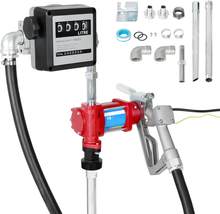 10GPM 12V DC Fuel Transfer Pump Kit (Manual Nozzle, Discharge Hose, Mechanical G - £235.06 GBP