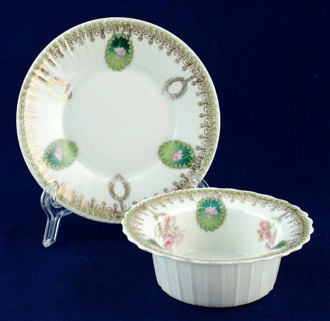 Rosenthal/Continental RC China Ramekin Custard Dessert Dish w Saucer Vintage Item image 2