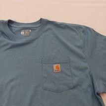 Carhartt Loose Fit K87 H54 Men’s Blue Cotton Blend T-Shirt Short Sleeve Size 2XL image 4