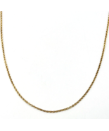 Yellow Gold 14K Cable Chain Necklace 16 in - £194.62 GBP