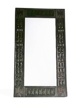 West African Wall Decor Hand Carved Malian Dogon Wall Art Mirror Frame Large Dar - £469.95 GBP
