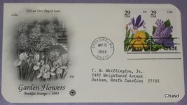 First Day Cover- Garden Flowers Irsi and Lilac - $7.99