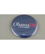 United Presidential Campaign Pin - Obama for President 08 - Celluloid Pin  - £11.26 GBP