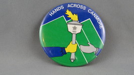 Rare - 1988 Winter Olympics Game Button - Torch Relay Pin for Canmore Alberta - $19.00