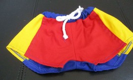 The Bear Factory Red Yellow &amp; Blue Shorts Trunks With Drawstring Waist Fits 16&quot; - £5.26 GBP