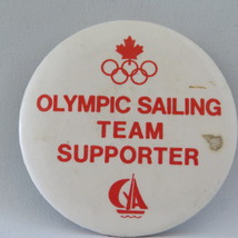 1984 Summer Olympic Games - Team Canada Olympic Sailing Suppetor Button - Rare ! - £19.98 GBP