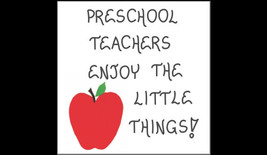 Preschool Teacher Magnet Quote, Pre-K, nursery school educators, red apple - $3.95