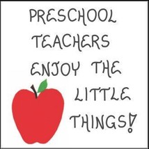 Preschool Teacher Quote, Magnet, Pre-K or  nursery school educators, red apple,  - £3.15 GBP