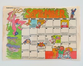 September 1980 Double-Sided Classroom Calendar, Hippo Poster Instructor ... - £15.49 GBP