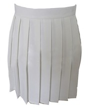Women`s School High Waist Navy sailor summer Pleated Skirts (4XL ,White) - £17.79 GBP