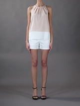 Theory Milka C Silk Colorblock Top Size Small $200 - $20.00