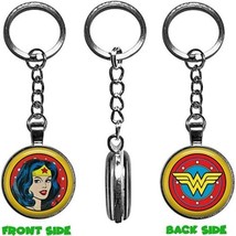 1 Superhero Lady Double Sided Bezel Pendant Key Chain for Gift Product Name - £10.16 GBP