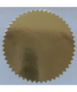 Shiny Gold Foil Notary &amp; Certificate Seals, 2 Inch Burst, Roll of 100 Seals - $274.94 MXN