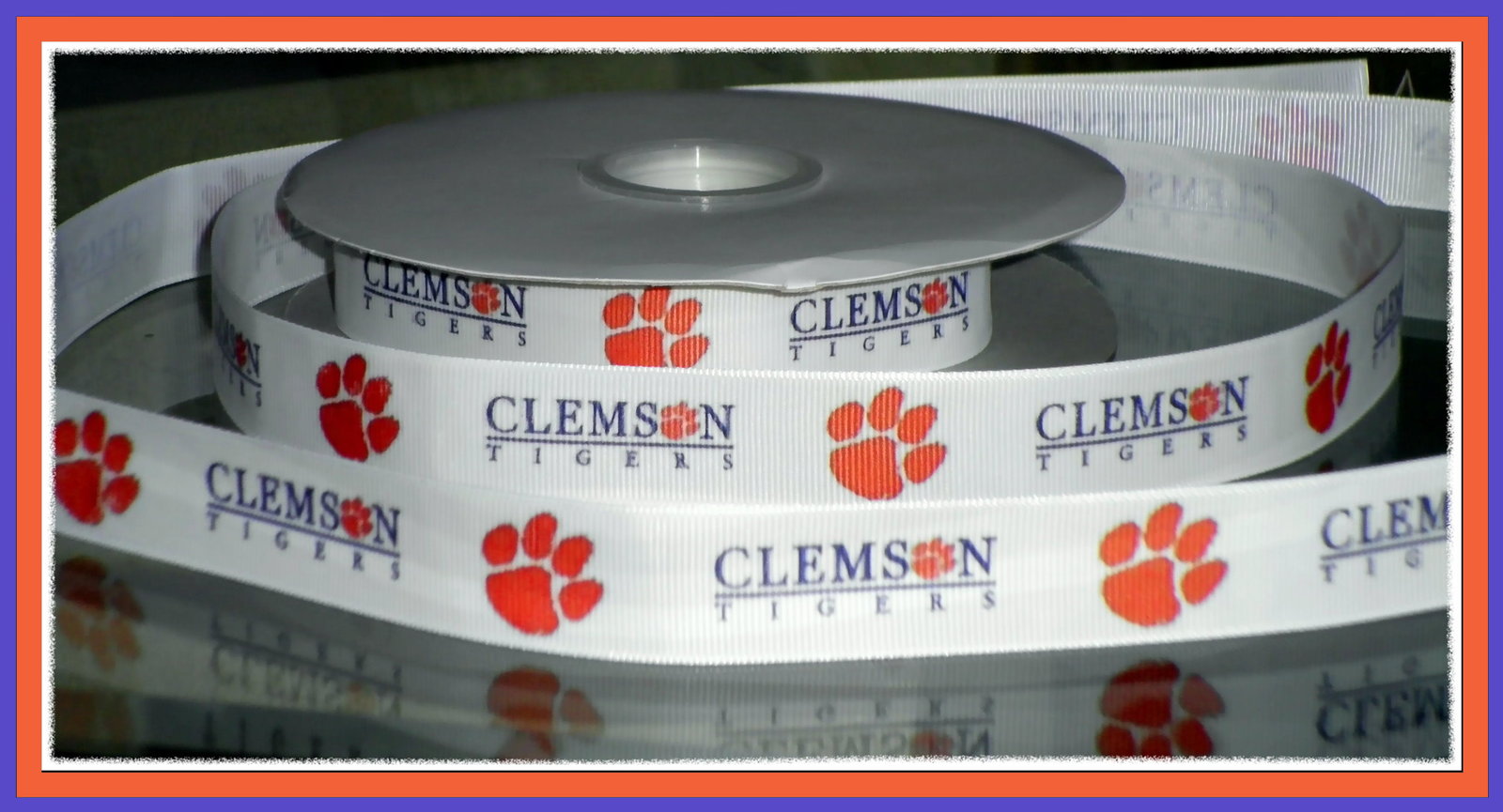 Clemson University Tigers Inspired Grosgrain Ribbon