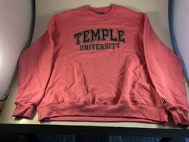 Temple University Champion Eco Fleece Crewneck Sweatshirt PINK Sz XL - £20.54 GBP