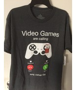 NEW Games Calling Men&#39;s Medium Graphic Tee with Short Sleeves - $217.55 MXN