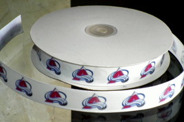 Colorado Avalanche Inspired Grosgrain Ribbon - £7.75 GBP