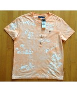 Polo Ralph Lauren Men&#39;s Size Medium Aloha Hawaii Orange Graphic T-Shirt - £51.66 GBP