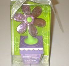 MOD Purple Blooming Flower Power Wine Bottle Stopper Cork Boxed - £4.40 GBP