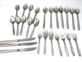 Vintage Oneida Simeon L &amp; George H Rogers Stainless Flatware Lot of 26 Floral - £15.42 GBP