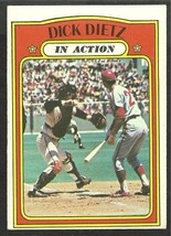 San Francisco Giants Dick Dietz In Action 1972 Topps Baseball Card #296 vg/ex - £0.60 GBP