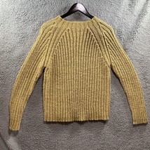 Spin Womens Vintage Wool Blend Pullover Sweater Solid Yellow - $10.40