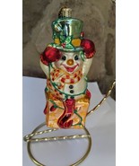 Christopher Radko Fangle Tangle Vintage Blown Glass  Snowman Ornament 2002 - £48.07 GBP