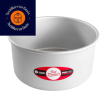 Fat Daddio&#39;s PRD-84 Anodized Aluminum Round Cake Pan, 8 x 8 x 4 Inch, Silver  - £23.95 GBP