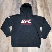 Vintage Y2K UFC Ultimate Fighting Championship Pulldown Hoodie Black Red... - $372.19 MXN