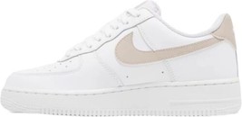 Nike Womens Air Force 1 &#39;07 Low-Top Sneakers, 7.5, White/Fossil Stone/White - $90.00
