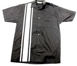 Mens TMR Tri-Mountain Racewear Black Button-Up Shirt W/ Scat Pack Logo &amp;... - $12.70