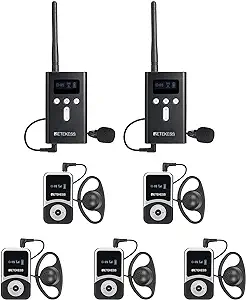 Case Of 2 Transmitter 5 Receivers, T130S Upgrade Wireless Tour Guide Sys... - $444.99