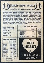 1954 Red Heart Stan Musial Reprint - MINT - St Louis Cardinals - £1.56 GBP