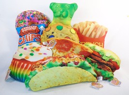 Food Fight Pillows ~ Colorful, Soft, Decorative, Realistic ~ Fun For Eve... - $9.95