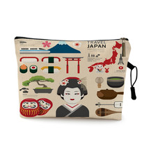 World Traveling Countries Famous Scenic Spot Features Girl Makeup Bag Women Cosm - £11.77 GBP