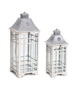 Traditional Farmhouse Lantern with Metal Lid (Set of 2) - $4,608.69 MXN