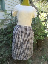 Lanz Originals size 12 Gingham dress linen, rayon cotton - $19.79
