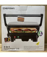Chefman 3-in-1 Electric Indoor Panini Press Grill  NEW OPEN BOX  TESTED - $17.81 CAD