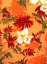 Men&#39;s Hawaiian Shirt Orange Flowers Floral Caribbean Joe Large  - £9.41 GBP