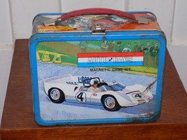 Vintage 1967 Auto Race Magnetic Game Kit Lunchbox - $1,180.78 MXN