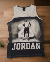 Nike Air Jordan Tank Top White Black Youth XL Basketball 90s Vtg Retro - $14.92
