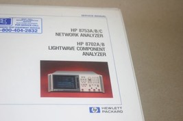 Agilent HP 8753A/B/C Network Analyzer+8702A/B Lightwave Component Service Manual - $122.45