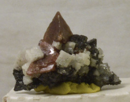 #2219 Genthelvite, Calcite, Quartz, Magnetite - China  - $90.00