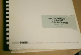 Micro Power Model 221 Microwave Sweep Oscillator  Basic Unit Manual - £77.07 GBP