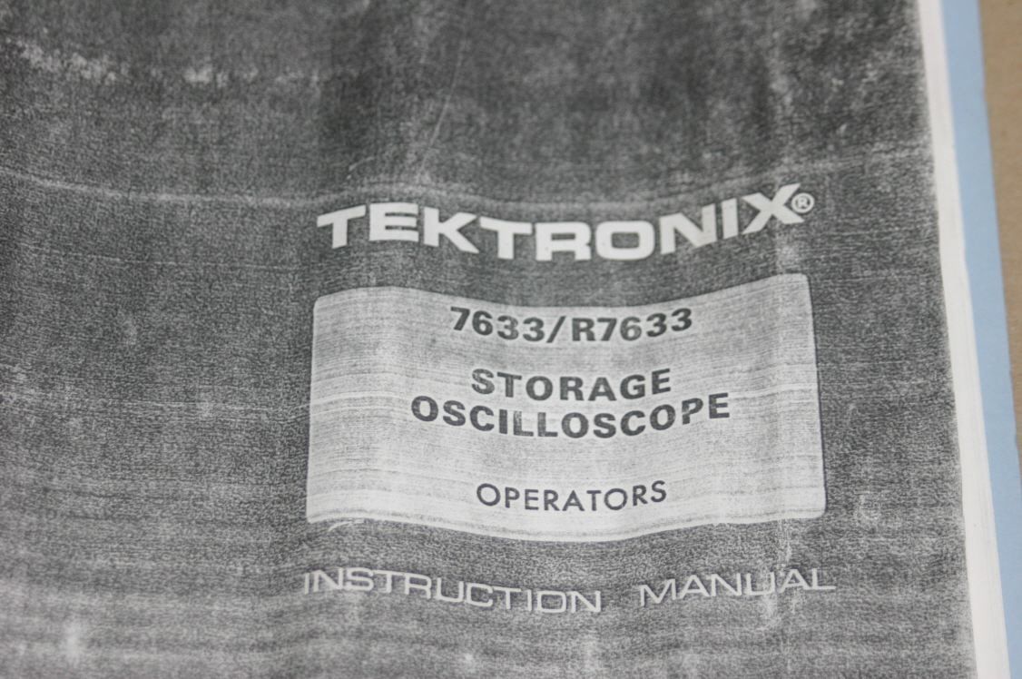 Tektronix 7633/R7633 Storage Oscilloscope Instruction guide Operating Ma... - $19.55