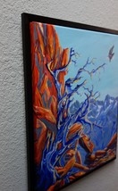 Bald Eagle in Flight Blue Tree Sierra Landscape Surreal Original Oil Painting  - £442.35 GBP