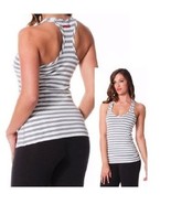 Hard Tail Supplex heather stripe racerback scoop tank small - £35.37 GBP